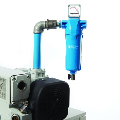 Vacuum pump protection filter in a system