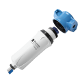 Exploded view of Alpha O2 filter, showing the filter element inside